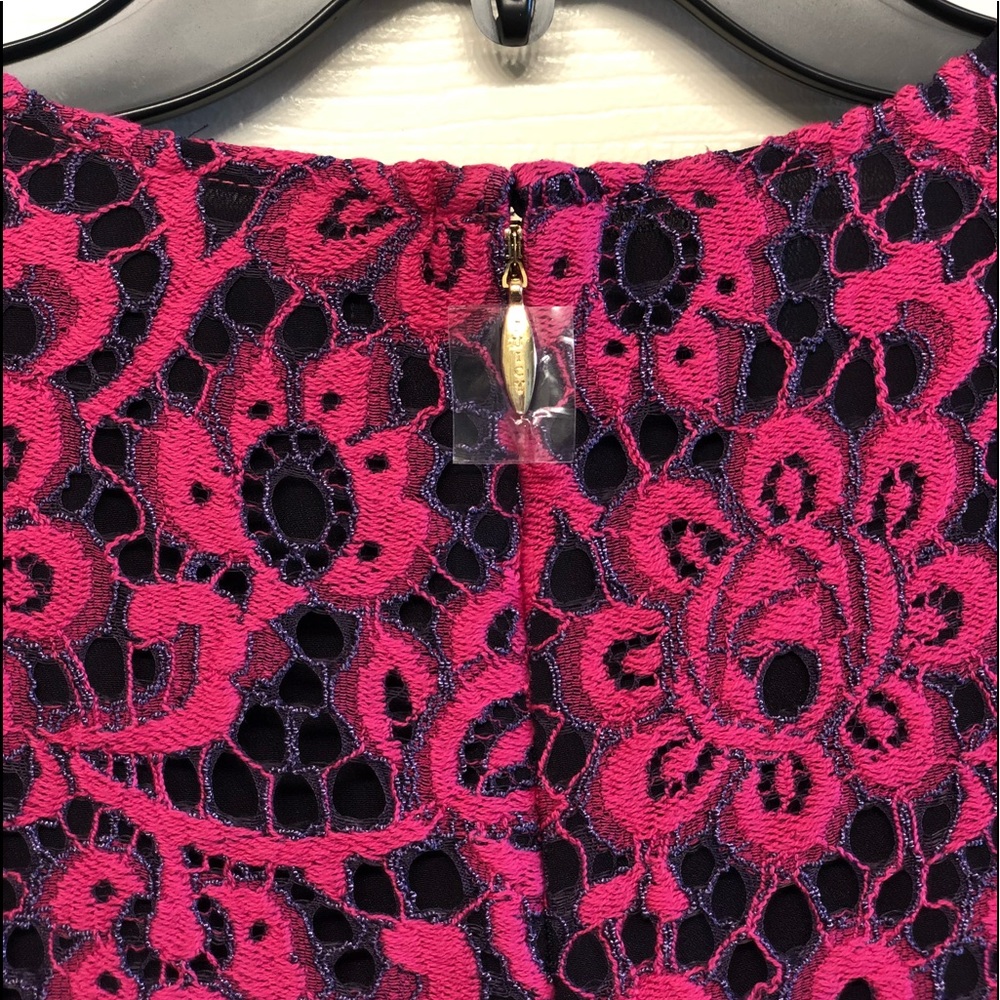 Juicy Couture Lace Floral Dress New 14 Plum-Pink - Picture 3 of 5